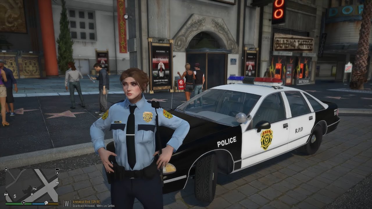 Gta 5 LSPDFR: Raccoon City The Day Before - Female Officer '94 Caprice Patrol #gta #gta5 #lspdfr
