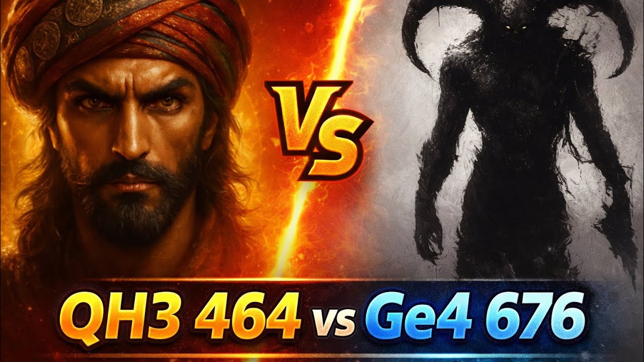 QH3 464 vs GE4 676 very close match!!!