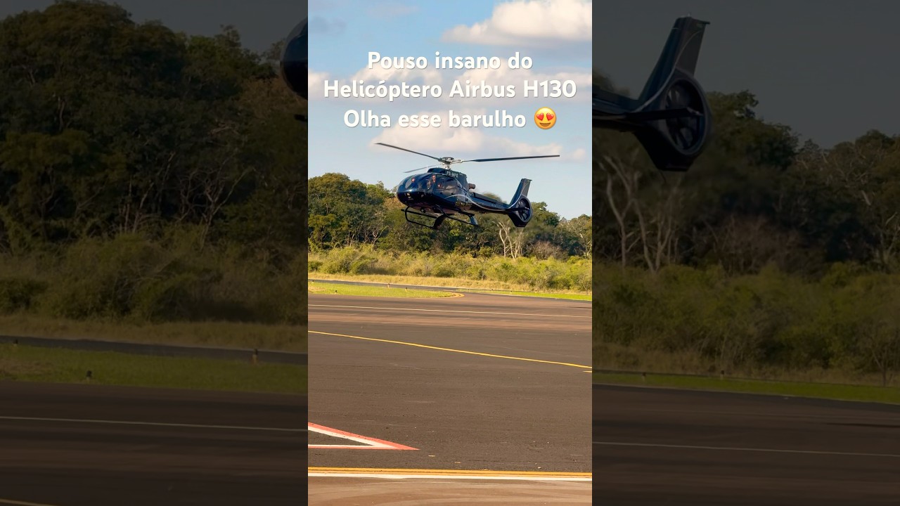 Pouso insano do Helic&oacute;ptero Airbus H130  😍