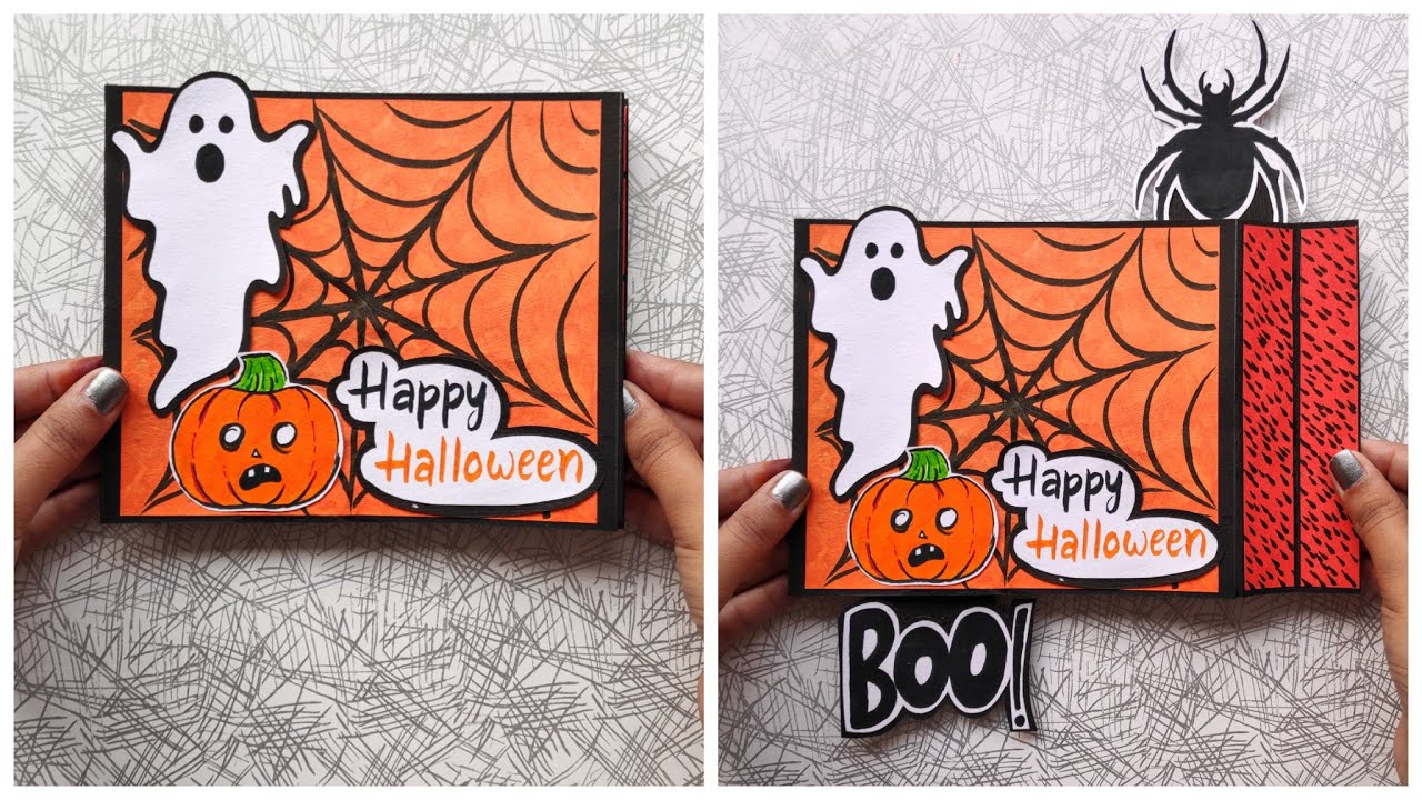 handmade wiper card tutorial/halloween card ideas 2019/trick or treat/hide and seek/pop out card