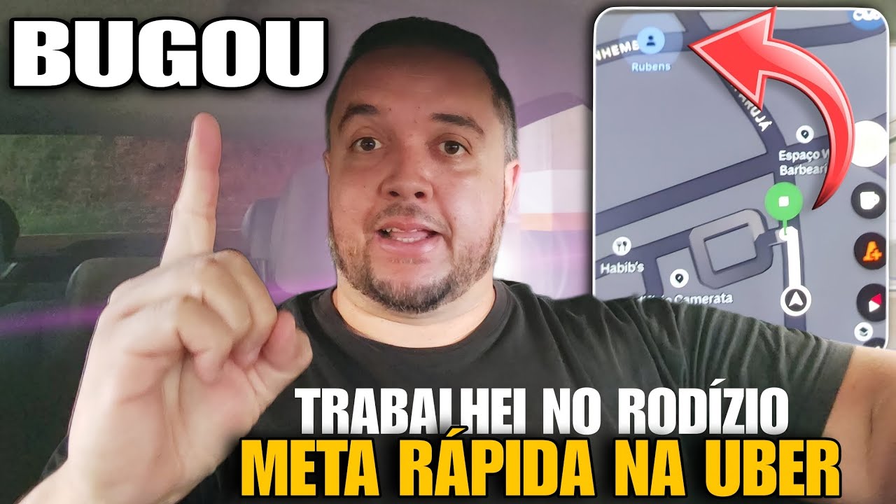 APLICATIVO DA UBER BUGOU - &Eacute; RARO EU TRABALHAR NO ROD&Iacute;ZIO