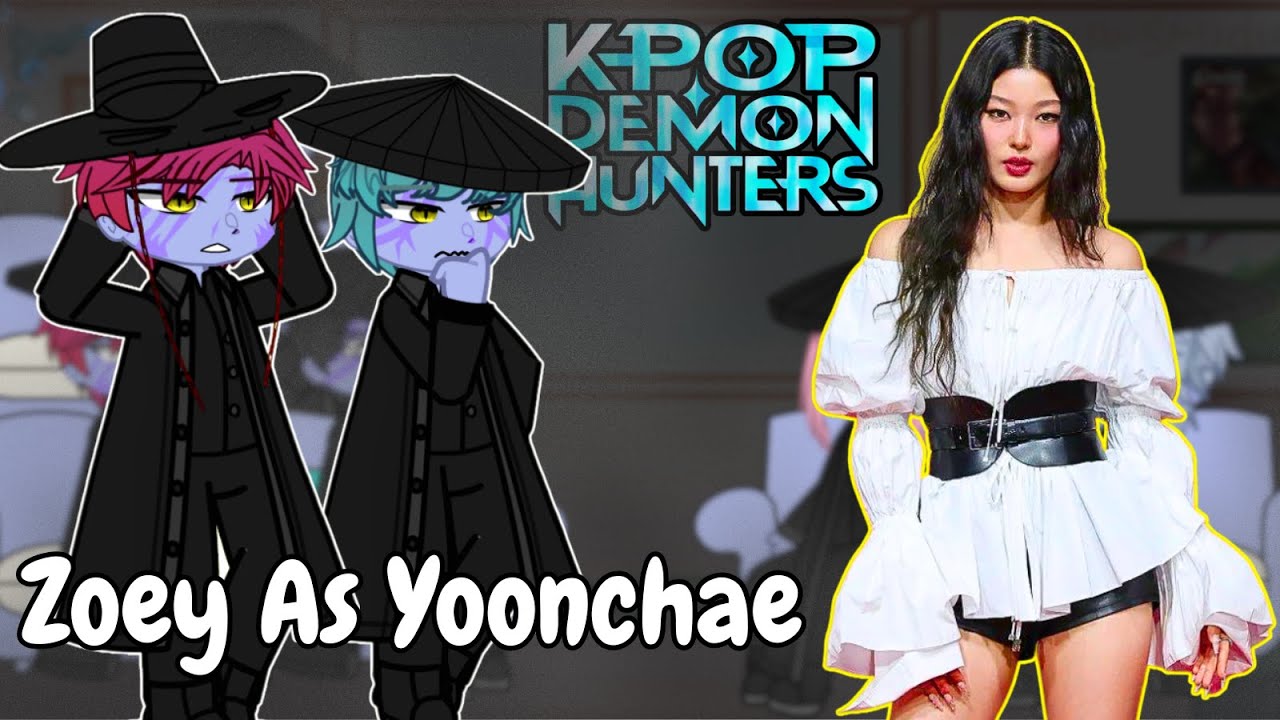 Saja Boys React to Zoey as Yoonchae (KATSEYE) | Gacha Reaction | 2x