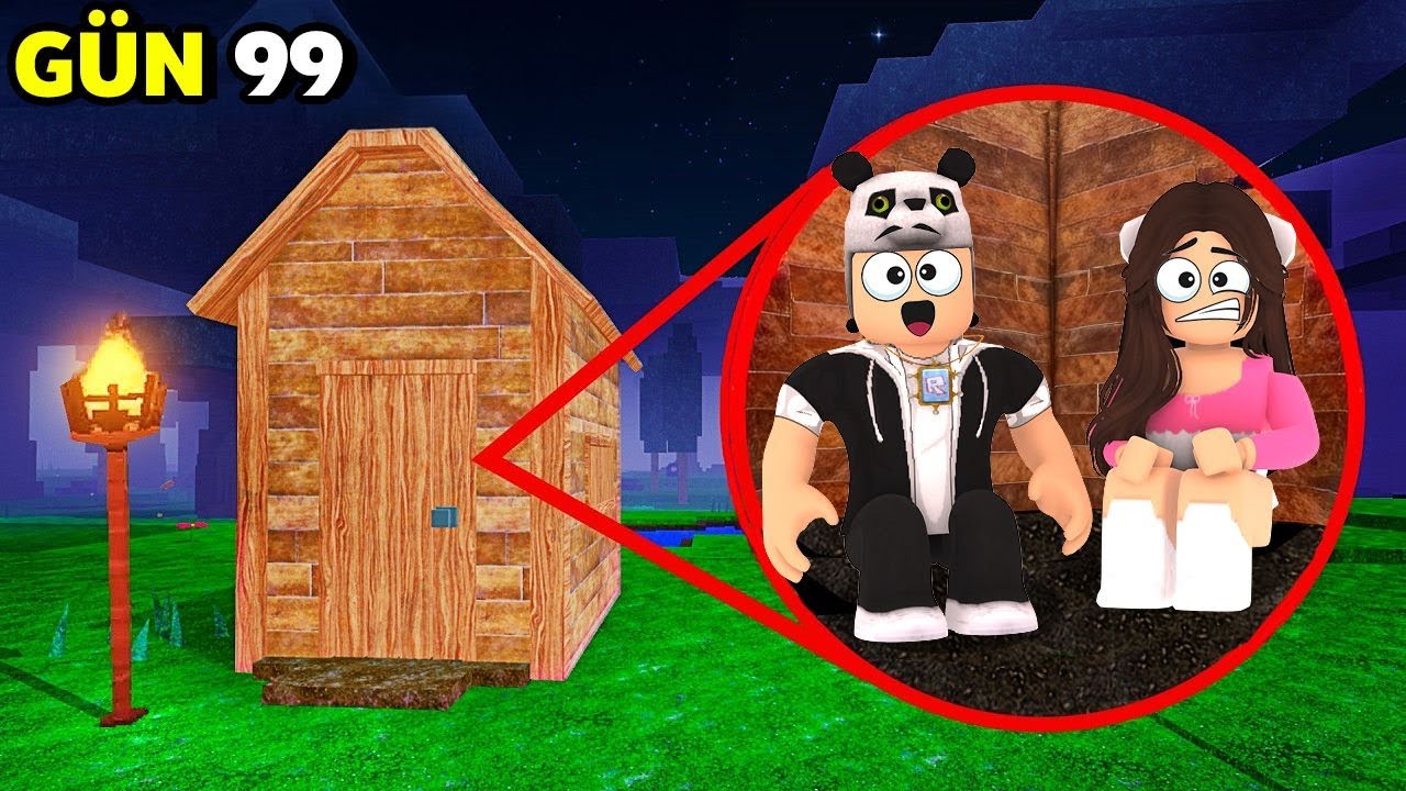 En Kötü Ormanda 99 Gece Bir Kulübede Hayatta Kaldım! - Roblox 99 Nights in the Forest
