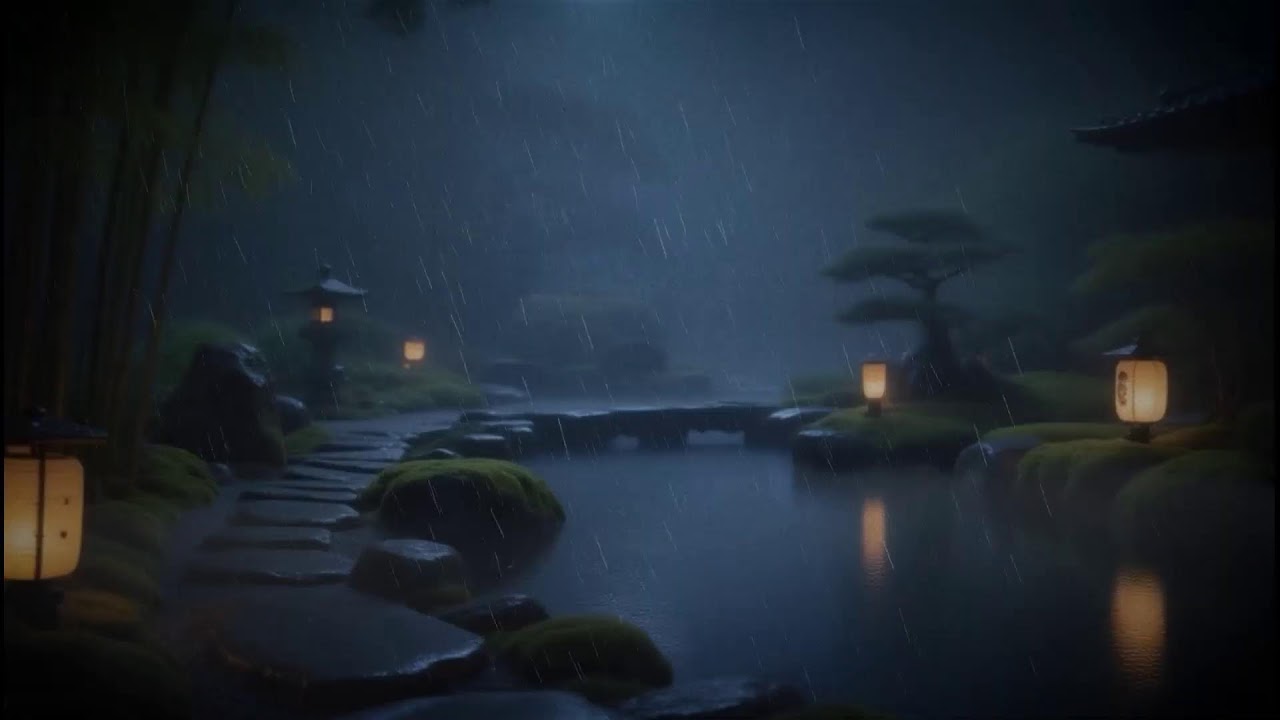 24h Calm and Relaxing Japanese Music For Sleep With Cicada and Soft Rain Vol. 2