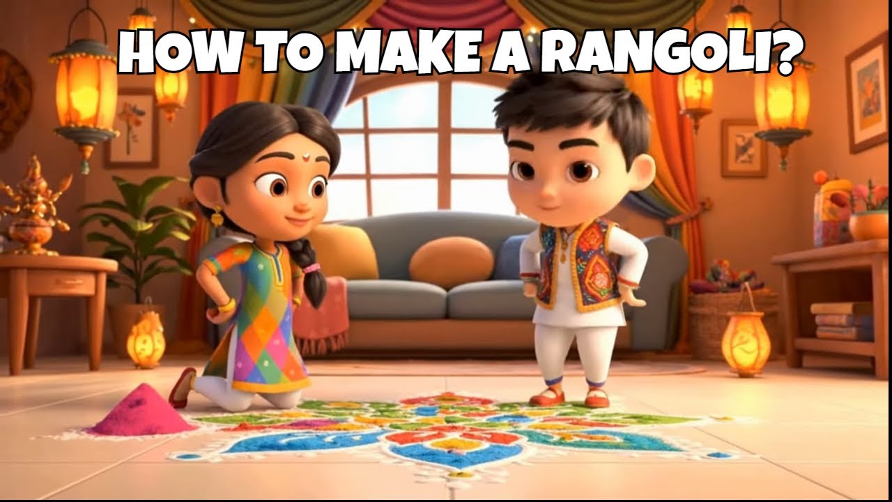 How to Make a Rangoli? ✨ | Fun Diwali Song for Children 
