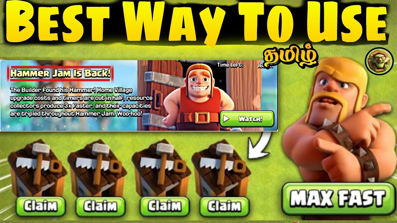 Best Tips For Hammer Jam New Event in Clash Of Clans tamil