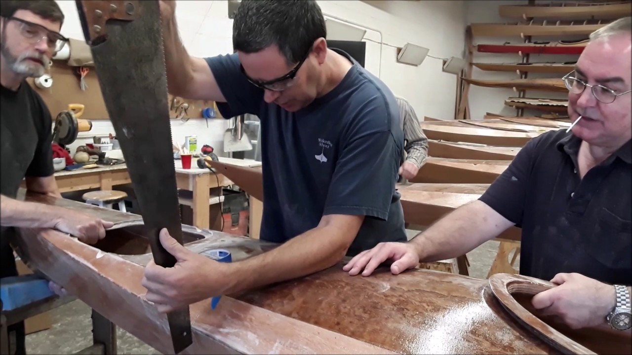 sawing a shearwater sport sectional kayak