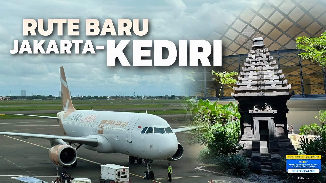 BANDARA DHOHO MENGGELIAT KEMBALI‼️ Cobain Rute Baru Super Air Jet IU-356 dari Jakarta ke Kediri
