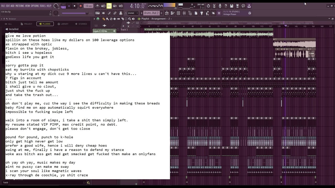 just have fun making beat, it comes out stupid (Feat. Tripple D) | FL Studio half naked beat review