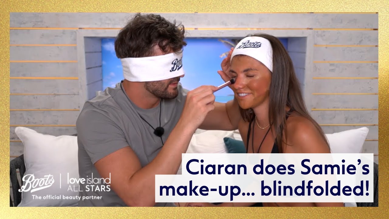 Blindfolded make-up challenge with Ciaran & Samie | Love Island All Stars | Boots UK