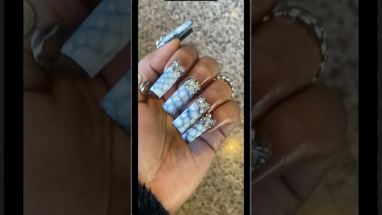 🩶 Tipex Instant Apex Blooming Gel Nail Art 🩶 
