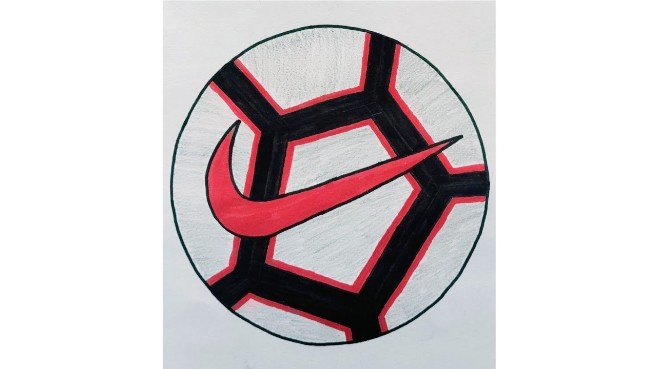 Easy Drawing of a Football || Learn How to Draw a Football || Kids Dawing || Nike Football ||