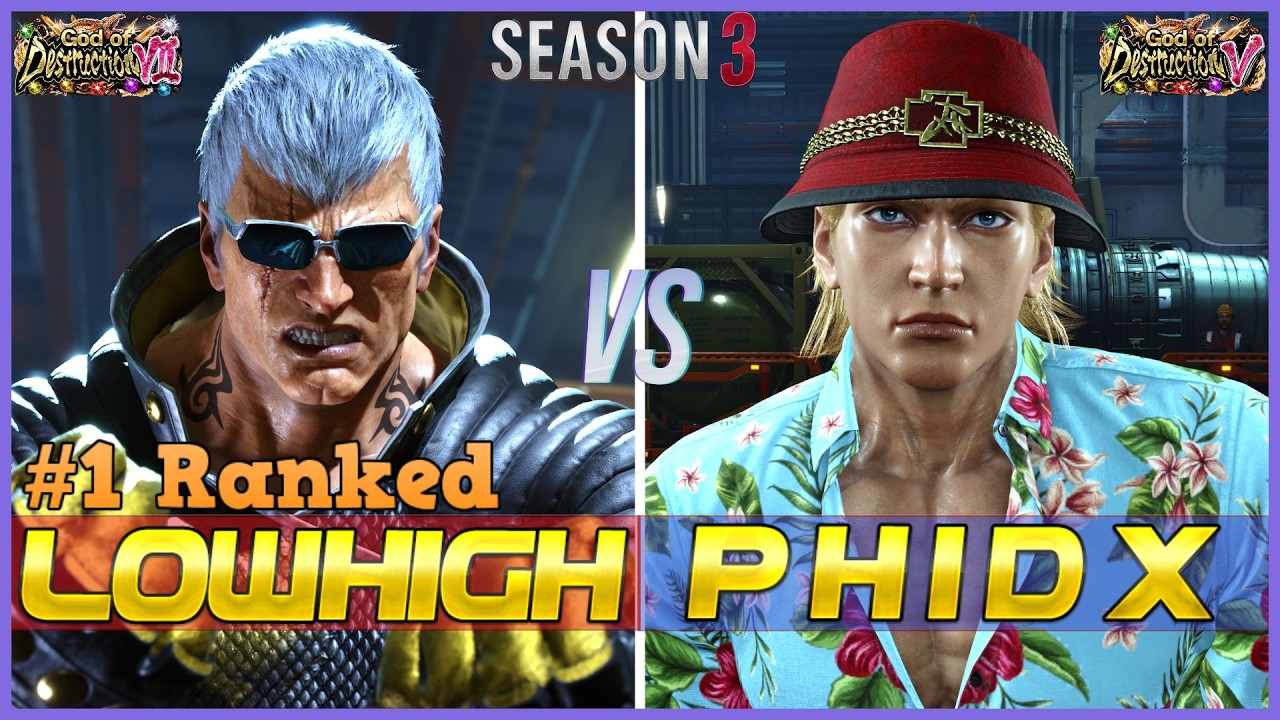 T8 S3 ▰ LOWHIGH (#1 Ranked Bryan) Vs PHIDX (High Ranked Steve) ▰ Tekken 8 High Level Gameplay