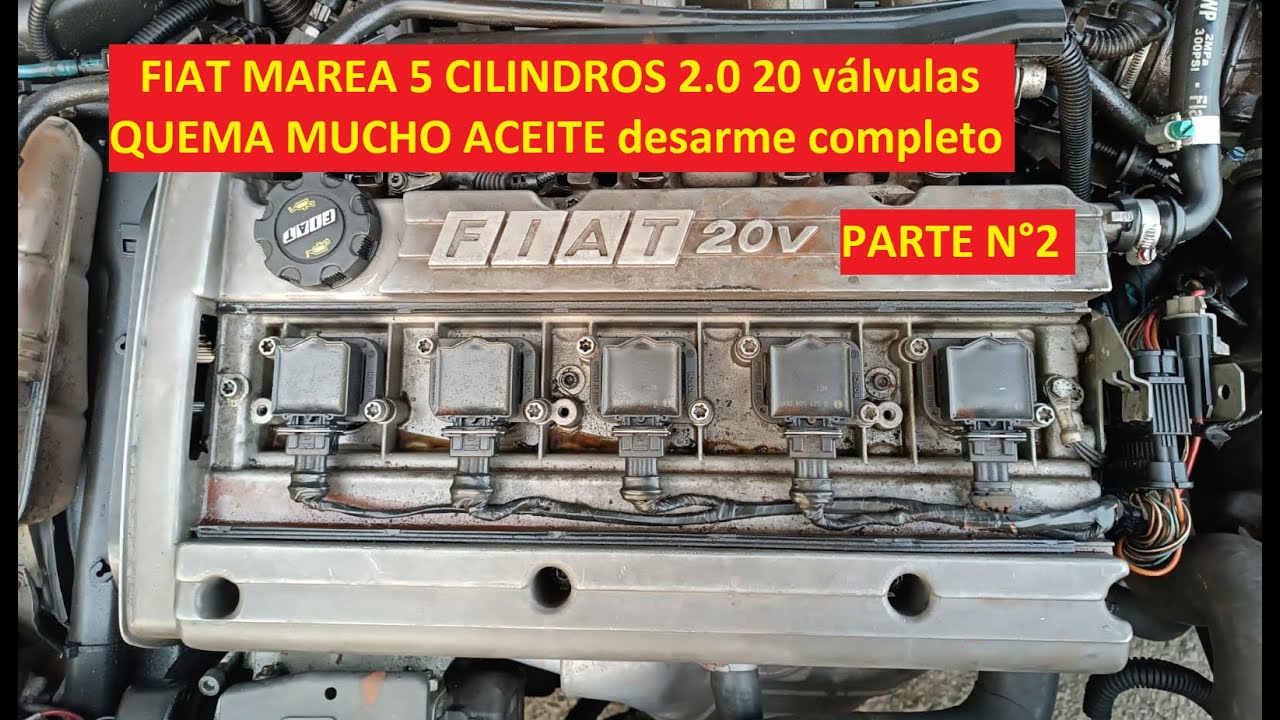 Motor Fiat 5 CILINDROS QUEMA ACEITE | Desarme Completo MAREA 2.0 20 Válvulas Gasolina 1999 VIDEO 2