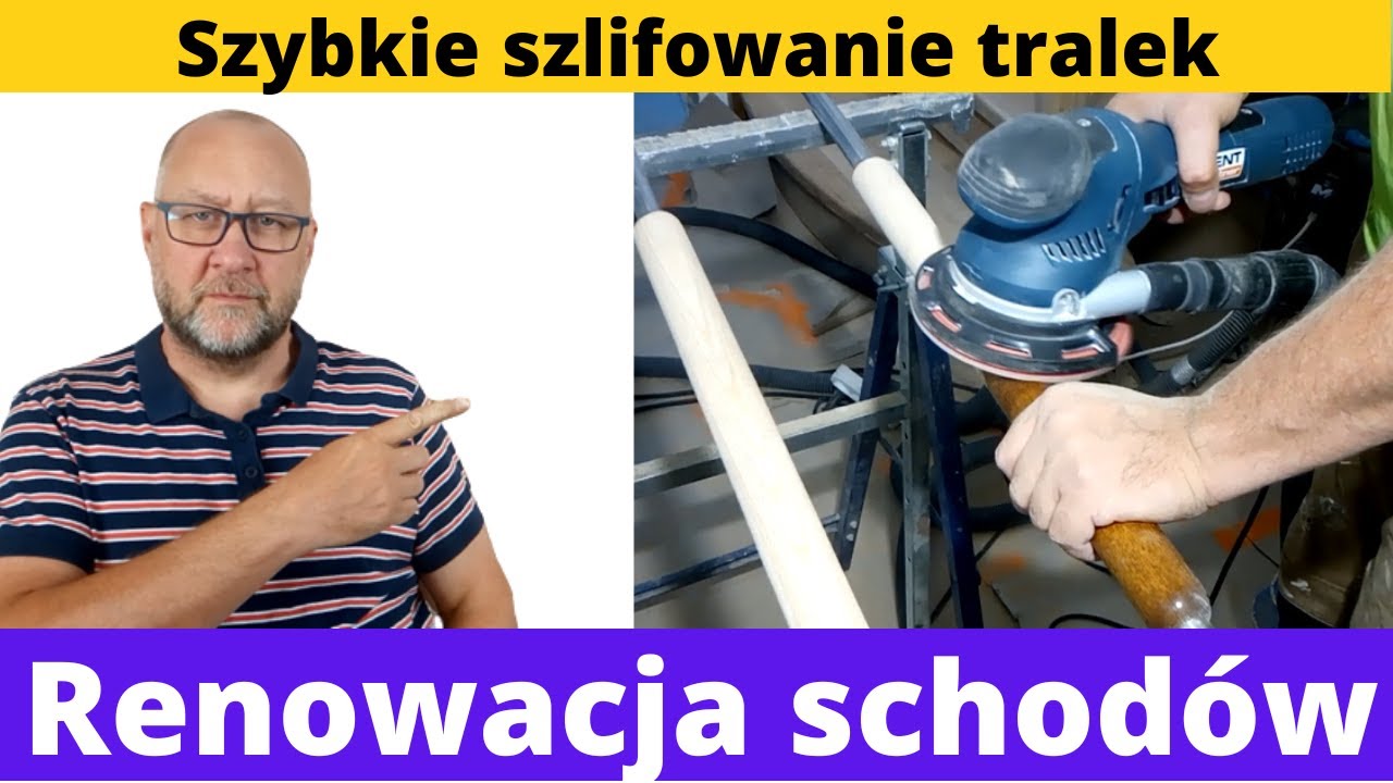 Jak szybko wyszlifować tralki - Renowacja schod&oacute;w drewnianych #shorts