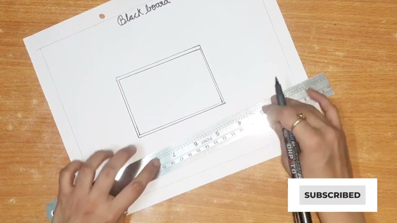 How to draw a blackboard!How to make blackboard!Blackboard kaise banate hai!