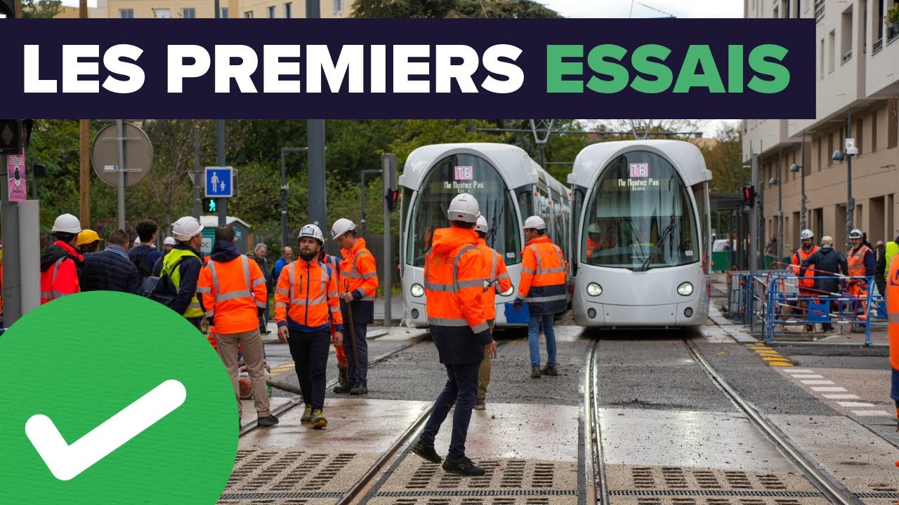 Des rames ont circulé sur le PROLONGEMENT de la ligne T6
