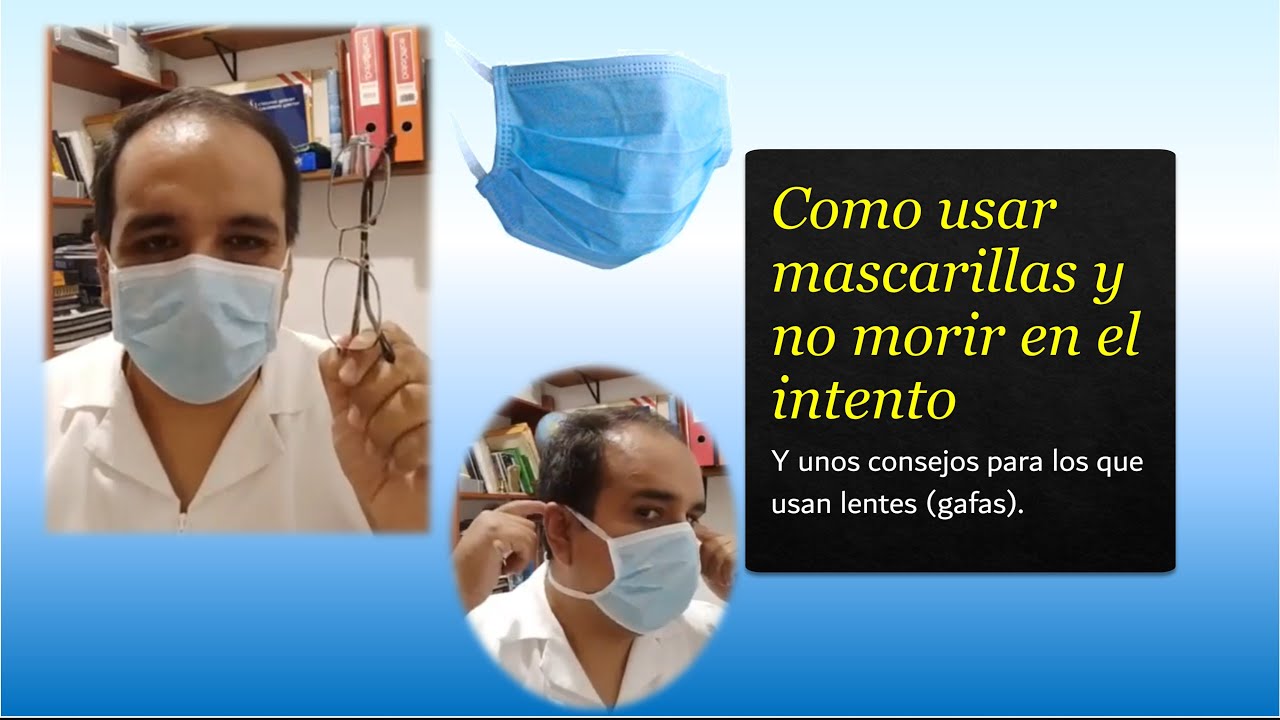 Como usar mascarillas quirúrgicas, demostración práctica fácil y seguro.