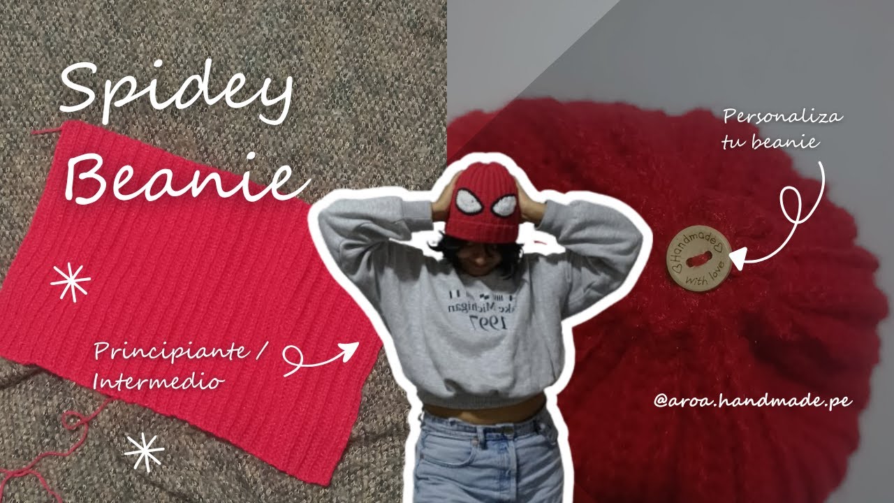 APRENDE A TEJER UN BEANIE DE SPIDER-MAN 🧶🕷️ | Tutorial a crochet