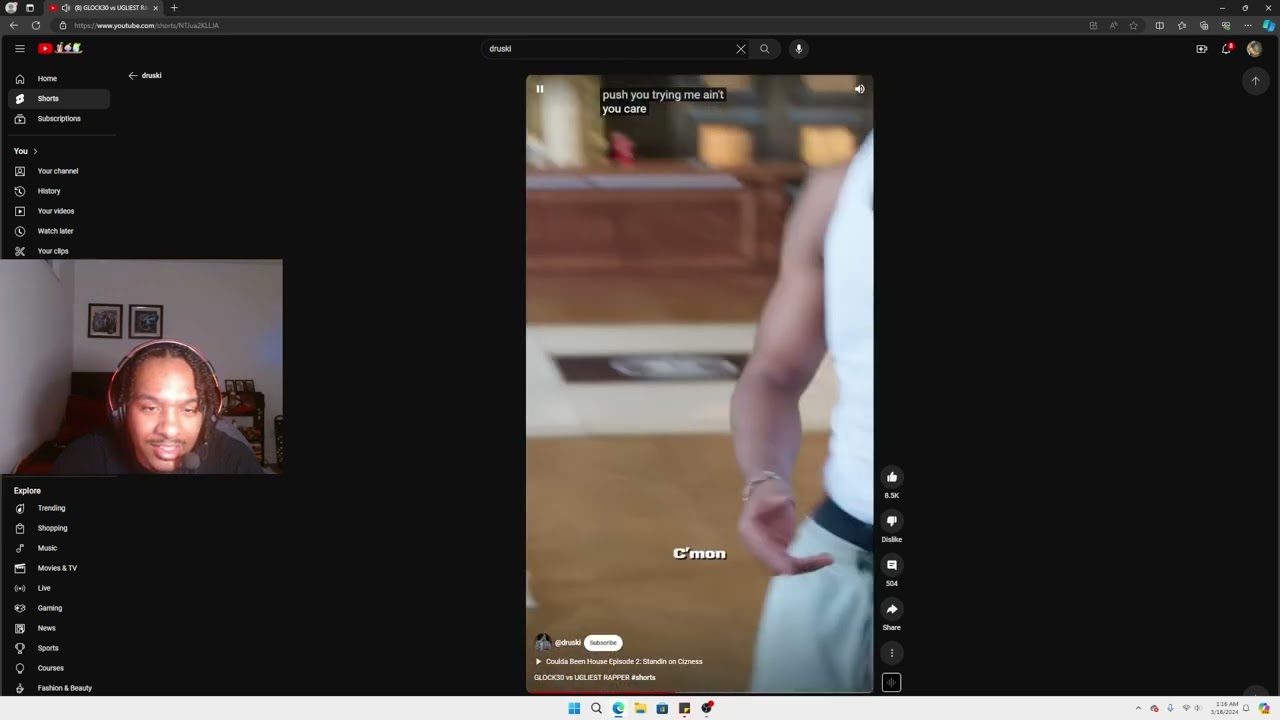 Glock 30 vs Ugliest Rapper FIGHT 2x