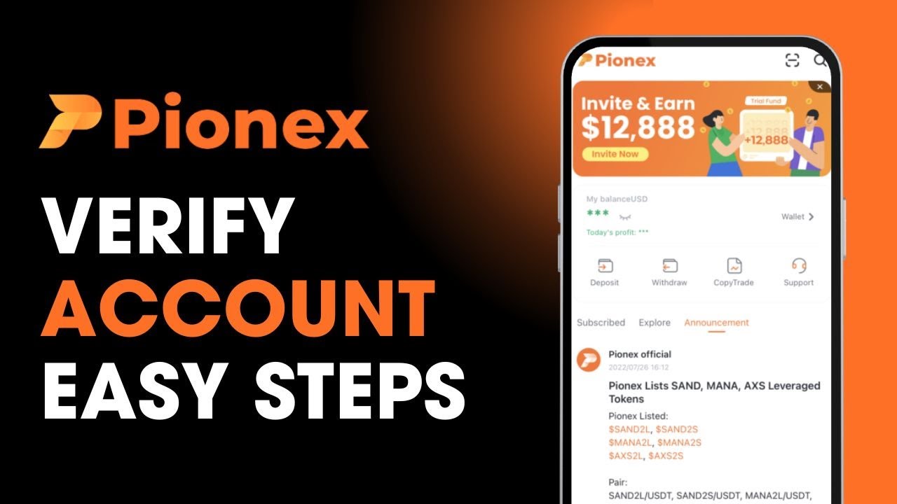 How to Verify Pionex Account !