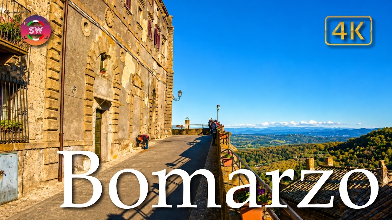 Bomarzo (Lazio), Italy【Walking Tour】History in Subtitles - 4K
