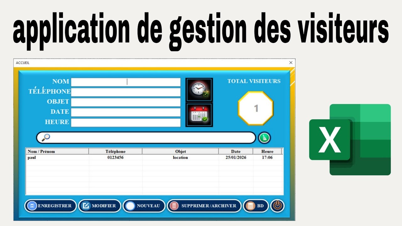Application de gestion des visiteurs 