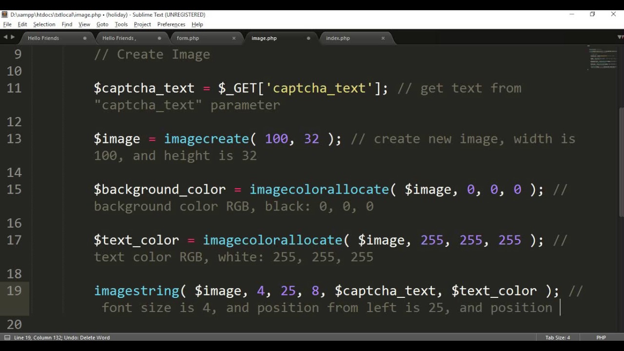 PHP script to generate captcha image and how to use in a web form