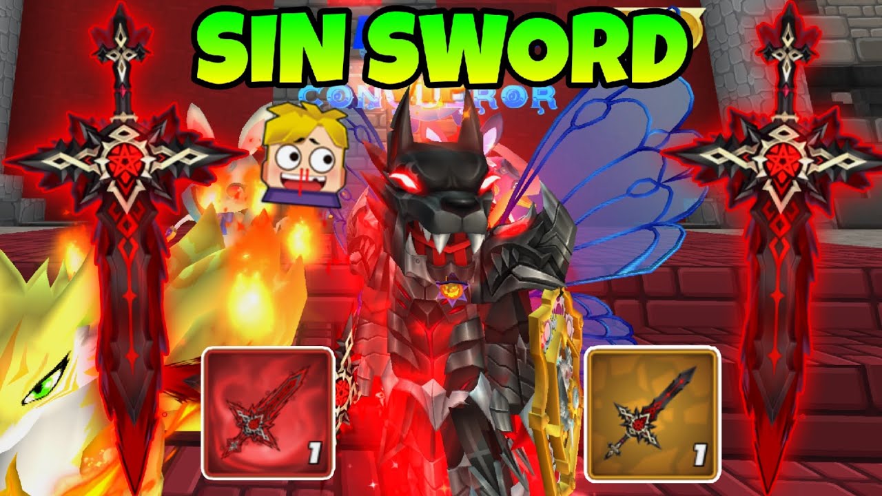 The Power of 999 DMG SIN SWORD in Skyblock Blockman go 😍