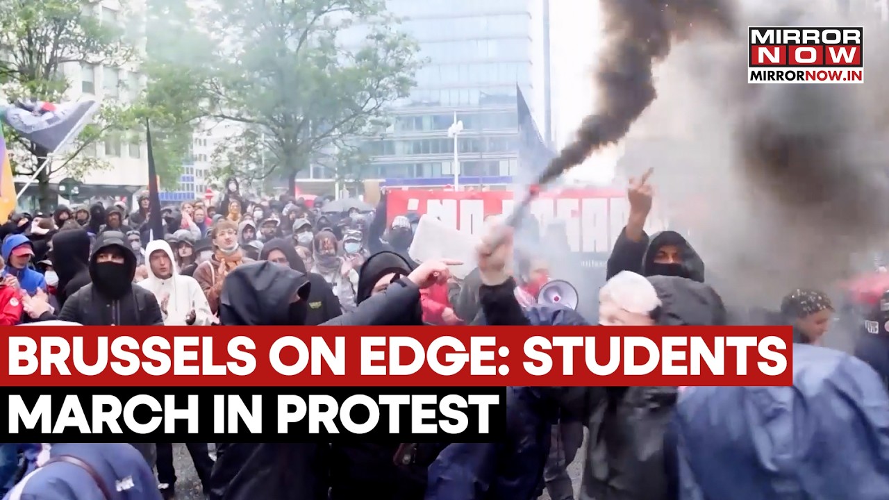 Brussels Protests Erupt as National Rally Leader Jordan Bardella Visits Flemish Parliament | WATCH