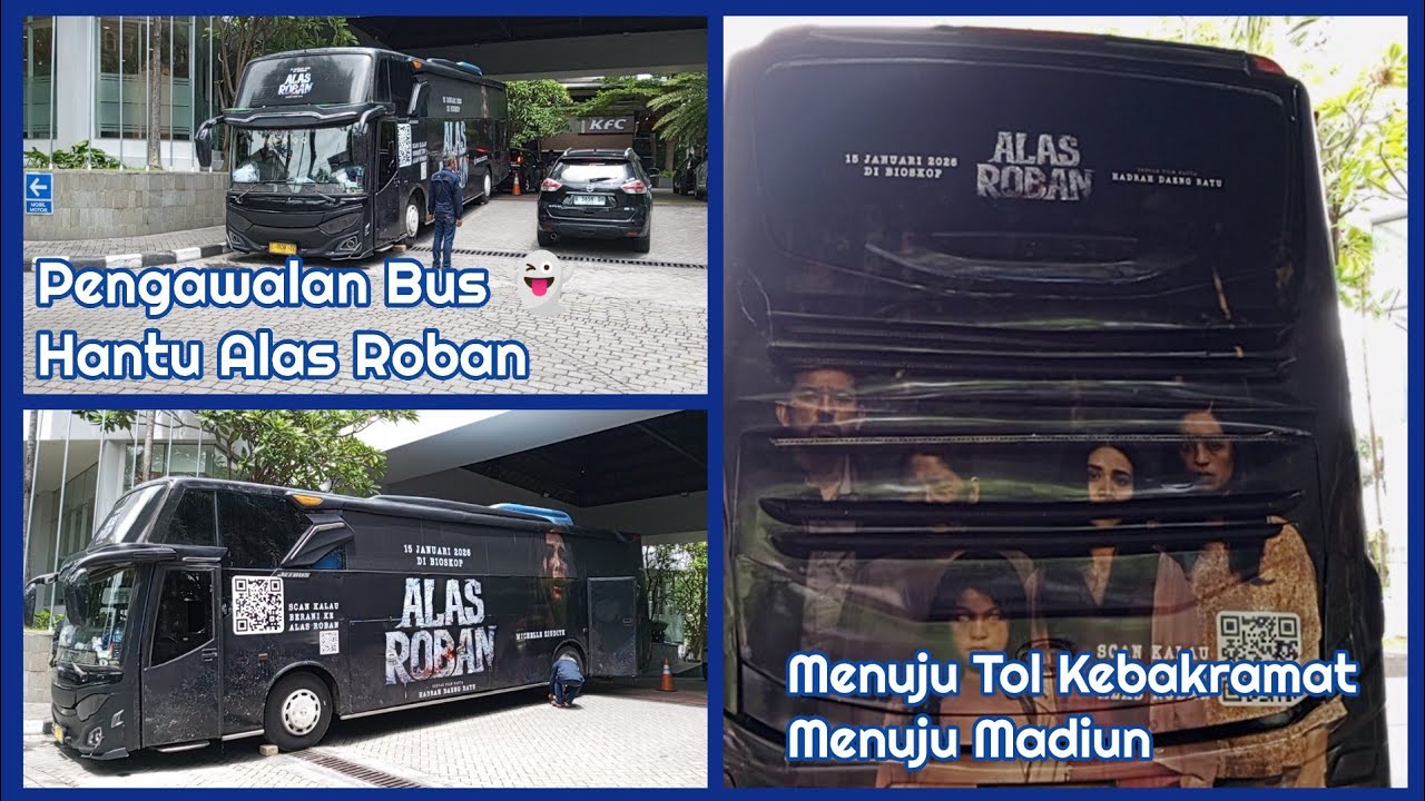 Pengawalan Bus 👻 Hantu Alas Roban Menuju Gerbang Tol Kebakramat Tujuan Madiun