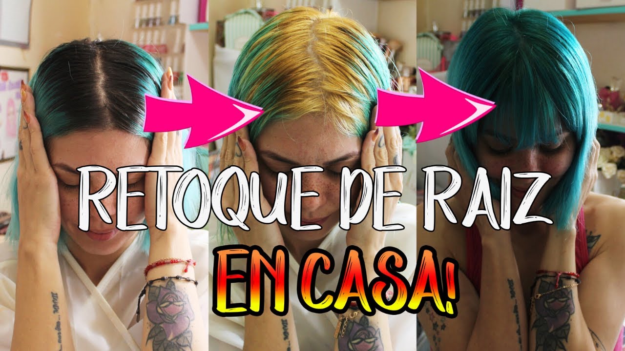 RETOQUE DE RAÍZ EN CASA / COLOR FANTASÍA AQUAMARINE @thecanalmon