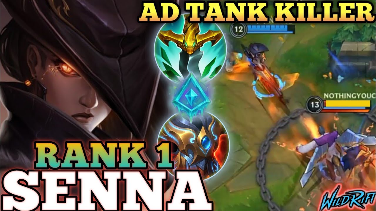 SENNA ANNOYING SUPPORT KILLER! AD TANK META BUILD - TOP 1 GLOBAL SENNA BY Empty Note 鬼 - WILD RIFT