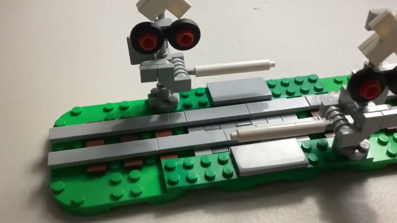 Lego Made the Railroad Crossing with Rail 🛤️