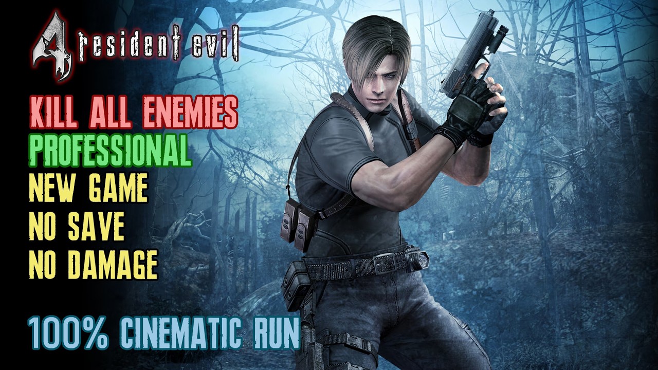 [Resident Evil 4] Kill All Enemies, 100%, Professional, No Rocket Launcher, No Save, No Damage