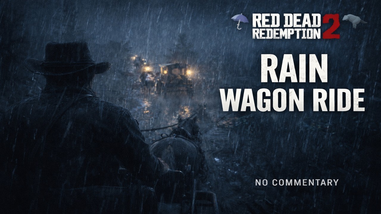 John Marston Wagon Ride in the Rain 🌧️ | Red Dead Redemption 2 Immersive Ambience