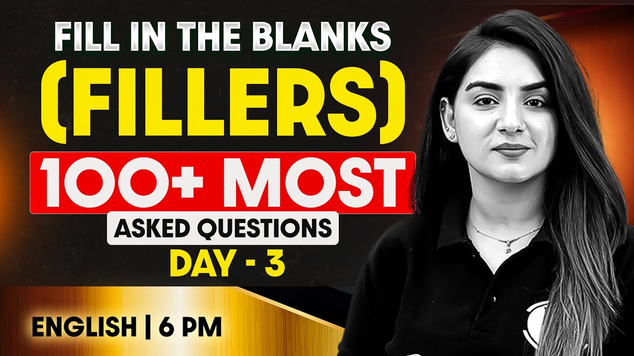 Bank Exam 2026 | Fill in the Blanks Most Important Questions | Fillers by Anchal Ma'am #3