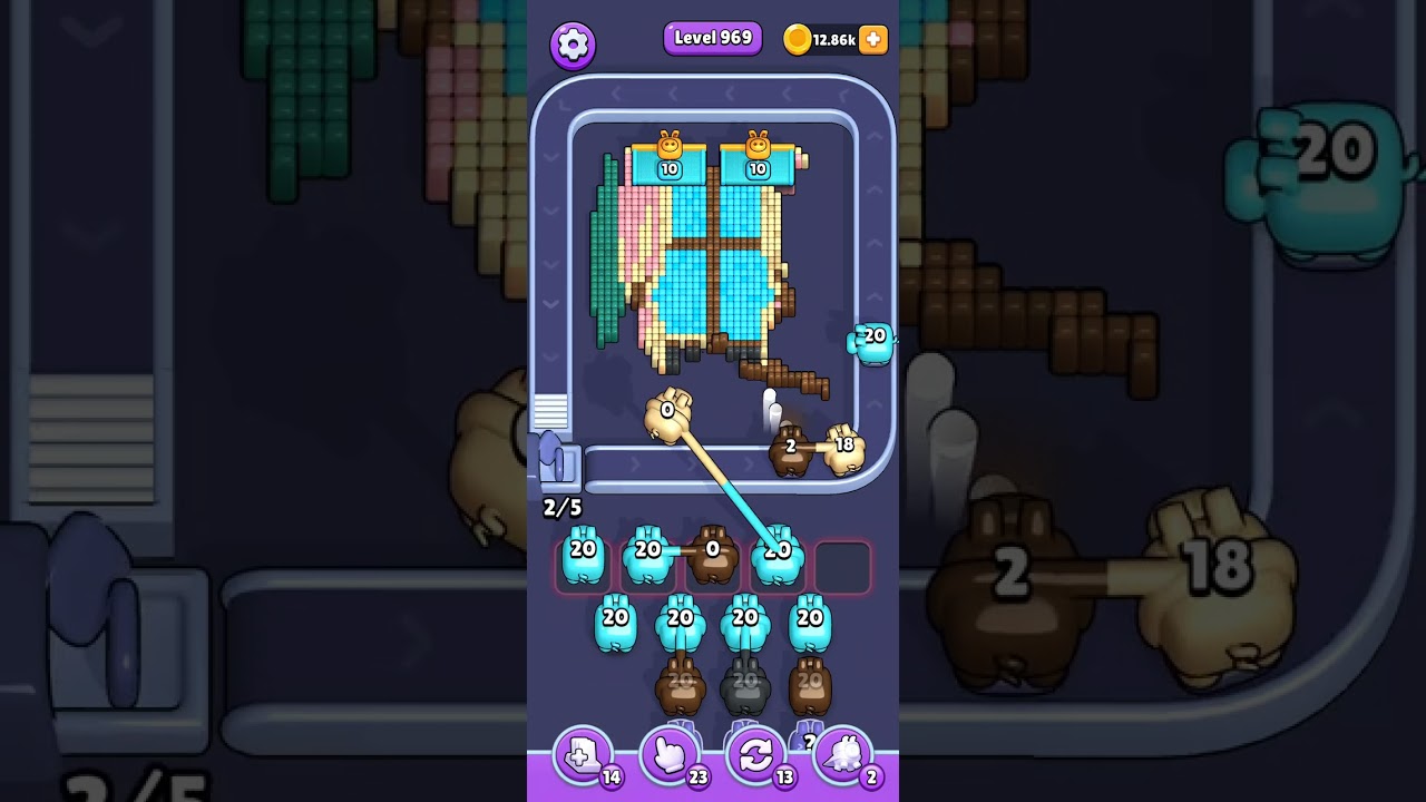 Pixel Flow Level 969 Solution No Commentary 