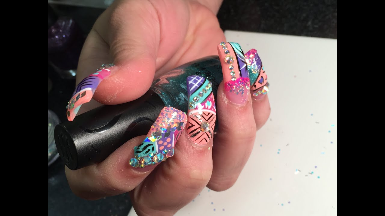 Super Long Acrylic Nails with Exotic Nails Design 2015 Part 3 -END