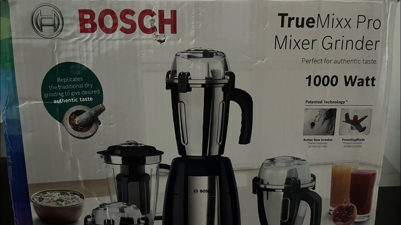 Bosch 1000 Watt True  Mixx Pro Mixer Grinder unboxing and review
