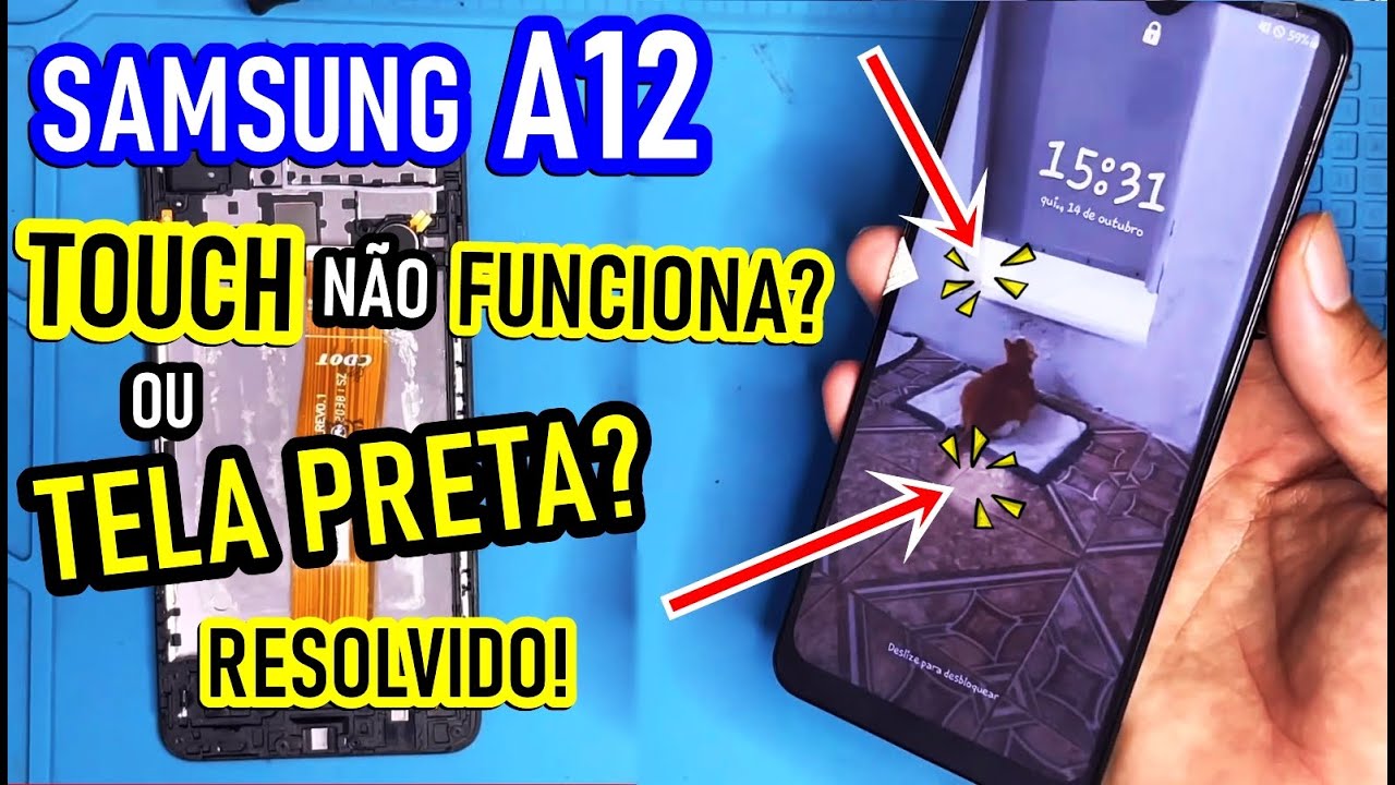 SAMSUNG A12 TOUCH NÃO FUNCIONA? OU TELA PRETA? Resolvido!