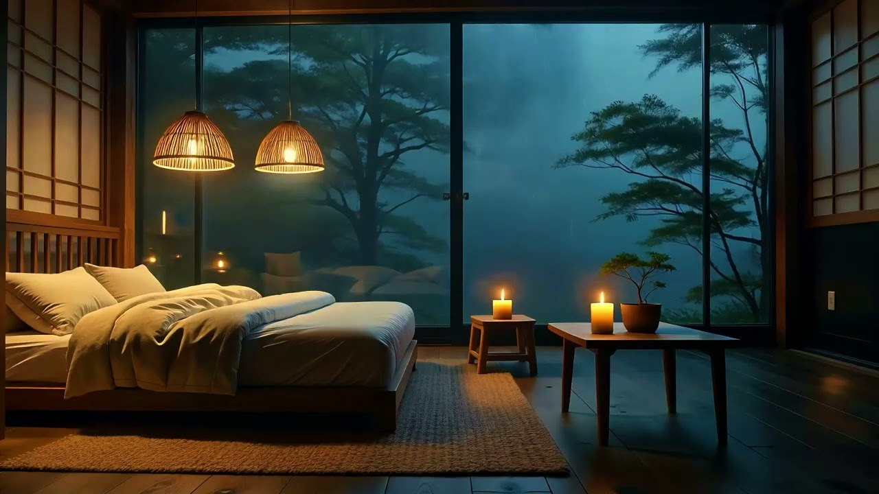 Soothing Piano melody with Quiet Rain Sounds | Relaxing Music for Deep Sleep and Peaceful Mind