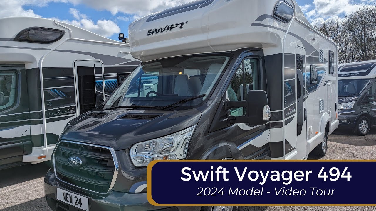 СОВЕРШЕННО НОВЫЙ Swift Voyager 494 | Модель 2024 года | Семейный автодом на 4 спальных места, Вел...