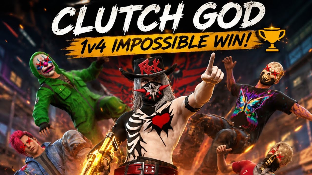 Clutch God: 1v4 Impossible Win! 🏆#1v4Clutch#GamingShorts #