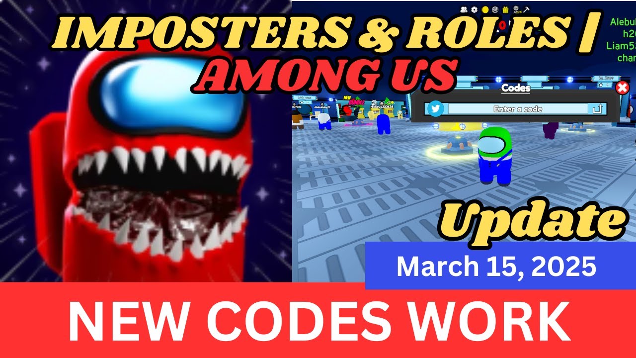 *NEW Codes* Work Imposters & Roles ROBLOX, March 15, 2025