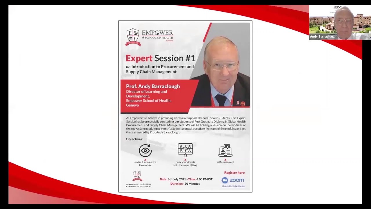 An Expert Session  on Introduction to Procurement & Supply Chain Management