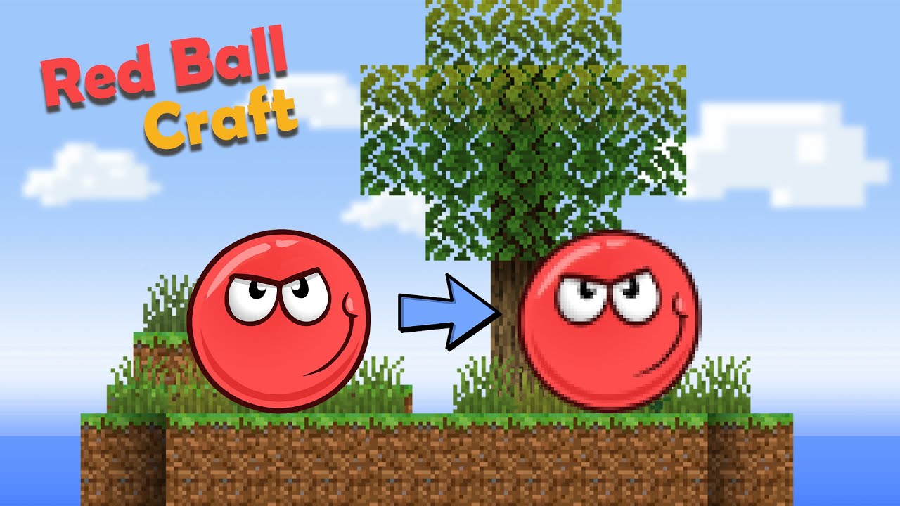 Red Ball Craft | Red Ball In Minecraft World Ep 1