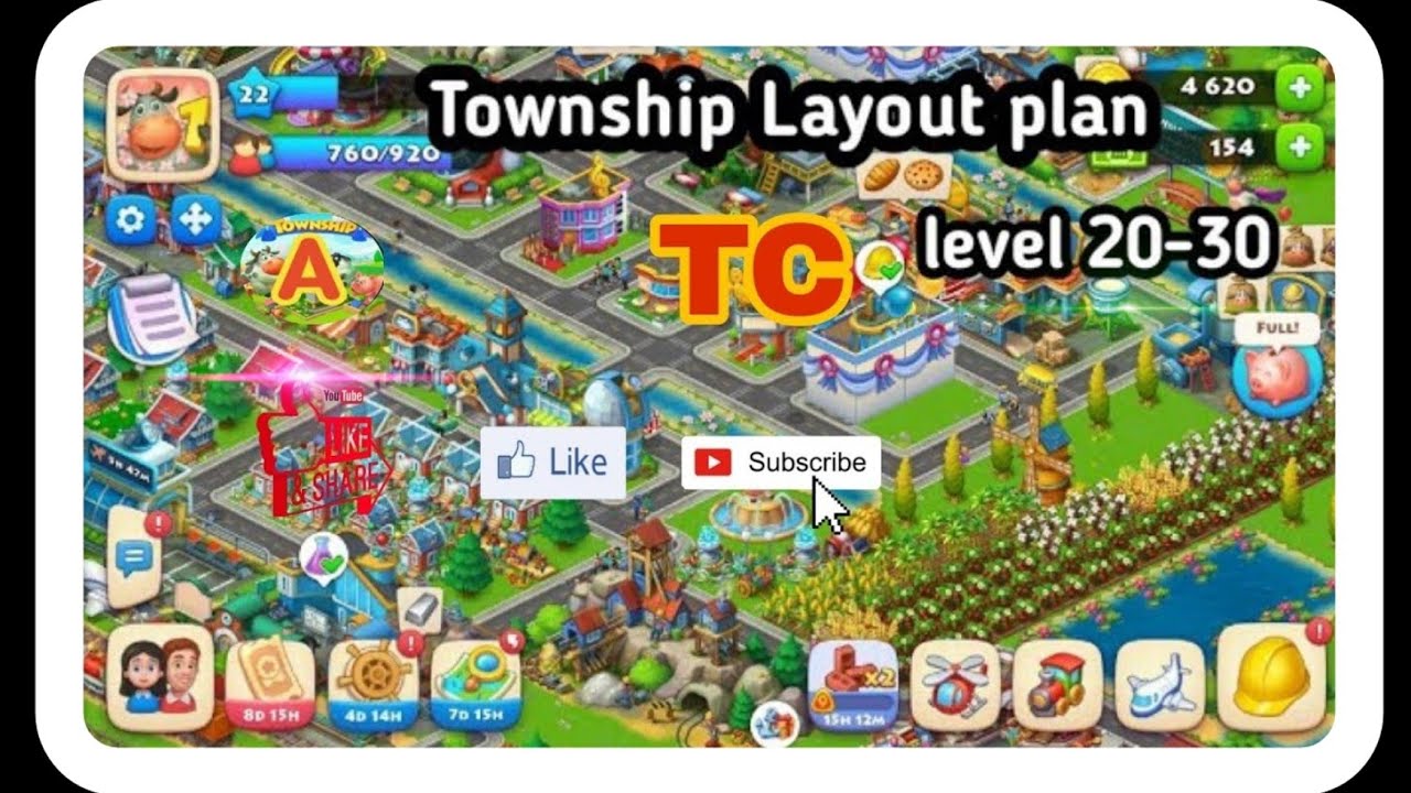 Township layout design level 20-30 