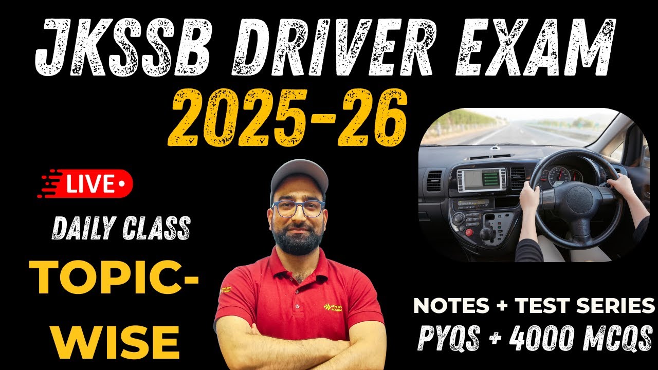 JKSSB DRIVER BATCH -- PAID BATCH DEMO CLASS -1|| JOIN FRESH BATCH || @ApniJobsAcademyCompetitiveexam