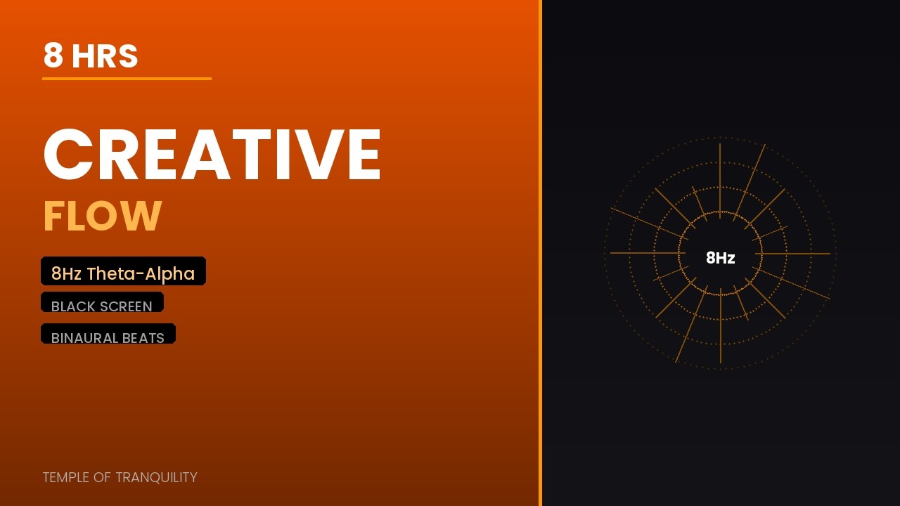Creative Flow Music | 8 Hours Theta-Alpha Waves at 8Hz for Artistic Inspiration | 432Hz